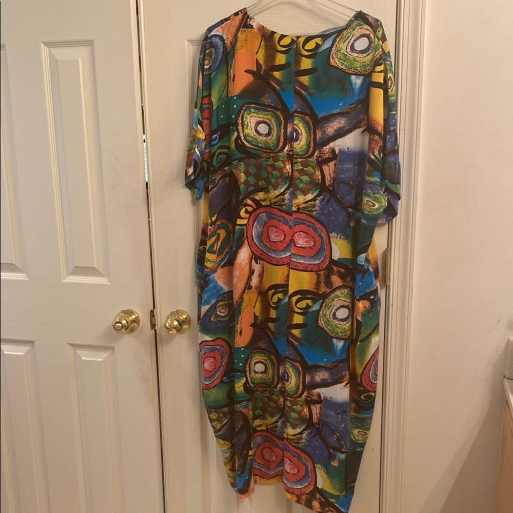 Colorful Abstract Print Dress